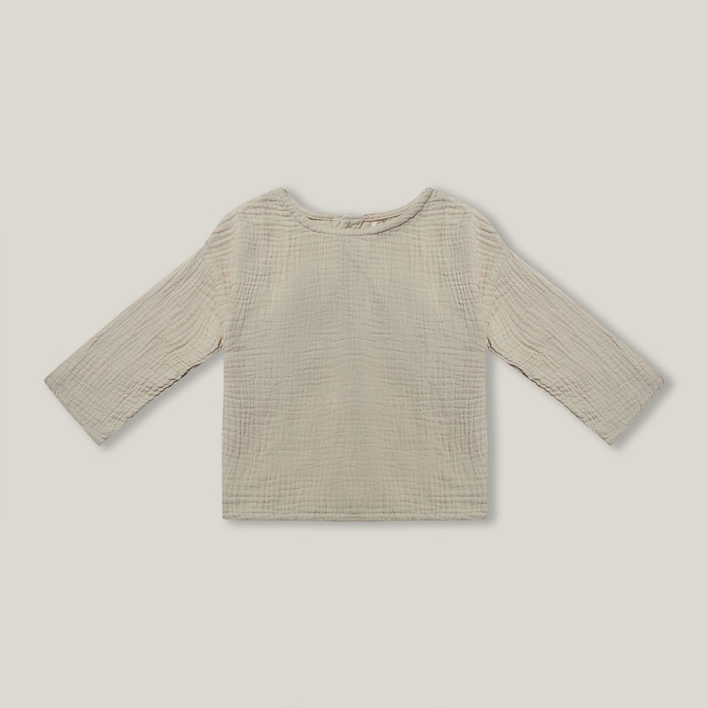 The Simple Folk Button Back Shirt sage green 2T NWT